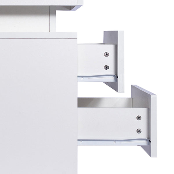 Levede Rgb Led Side White Bedside Tables