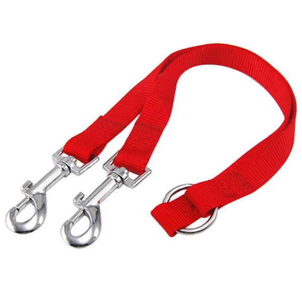 Red Double Dog Leash Connector Leads & Head Collars