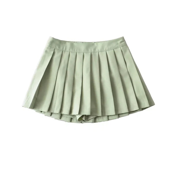 Girls Pleated Skirt Women's Summer Short Korean Style High Waist A Line Skirts