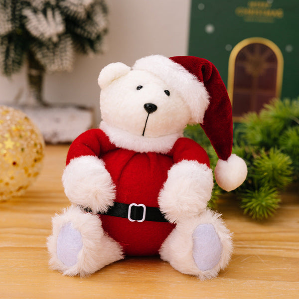 Christmas Teddy Bear Figurine Ornament Seasonal Decorations