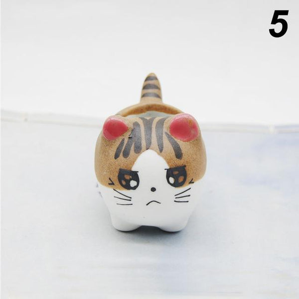 Cheeky Cat Cute Succulent Mini Flower Pot Desktop Decor Baskets Pots Window Boxes