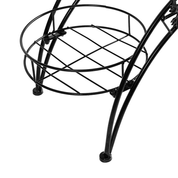 Levede Plant Stand Outdoor Indoor Metal Black Plant Stands