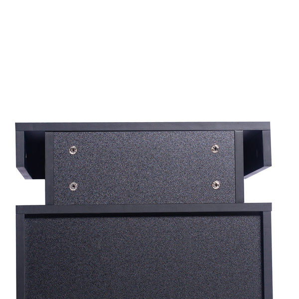 Side With 2 Drawers Black Modern Storage For Bedroom Or Living Room Bedside Tables