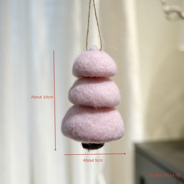 Christmas Mini Three Layer Felt Tree Ornament For Holiday Decoration Diy Craft Hanging Seasonal Decorations