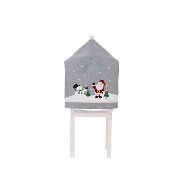 Christmas Pattern Chair Cover For Holiday Decor Festive Cloth Seat Protector Seasonal Decorations