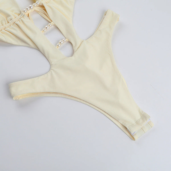 Bead Hollow Hot Spring Swimming Neck Hanging Comfortable Jumpsuit Jumpsuits Rompers & Playsuits