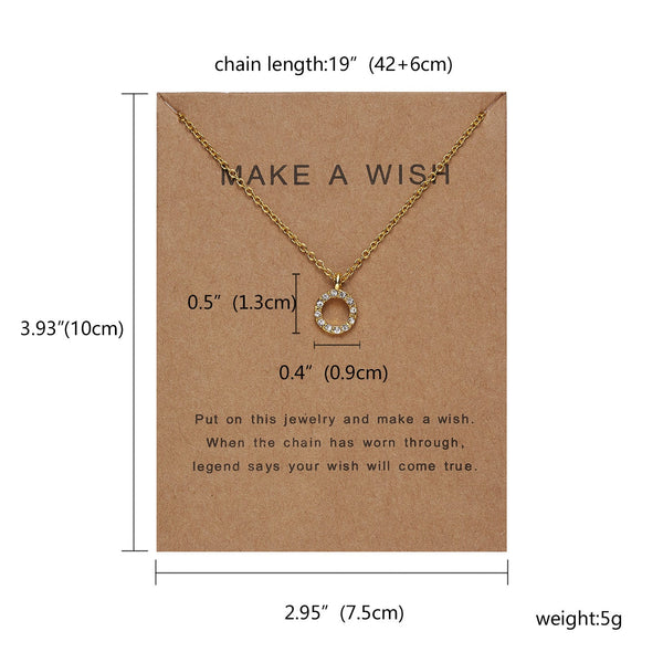 Veile Studios Paper Card Inlaid Diamond Hollow Circular Pendant With Collarbone Chain Necklace Necklaces & Pendants