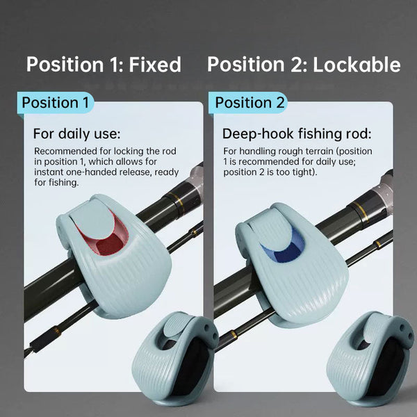 Universal Fishing Rod Holder: Multi Function Binder Clip With Double Lock Sponge Pad For Lure/Sea Rods Table Storage Rod Rests & Holders
