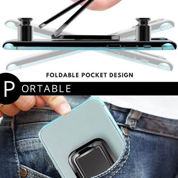 Double Magic Ring Foldable Metal Phone Holder Mounts & Holders