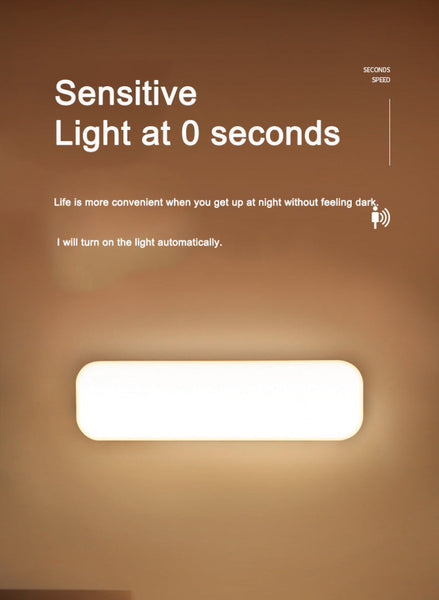 Human Body Sensing Night Light Intelligent Charging Bedroom Bedside Voice Control Home Wireless Corridor Cabinet Night Lights