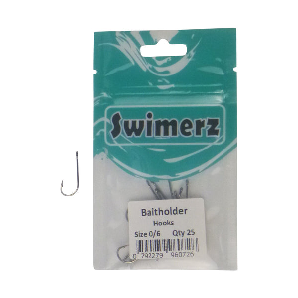 Swimerz 0/6 Baitholder Hook Qty 25 Hooks