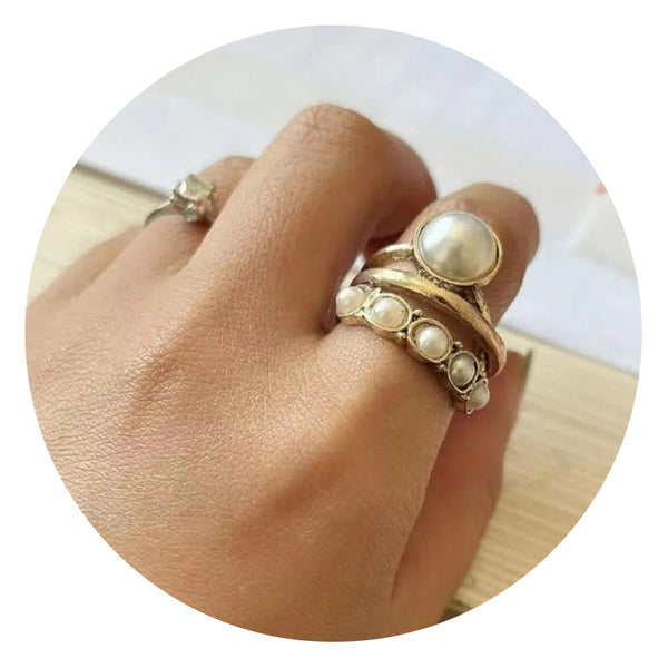 Veile Studios Alloy Three Layered Open Ring Rings