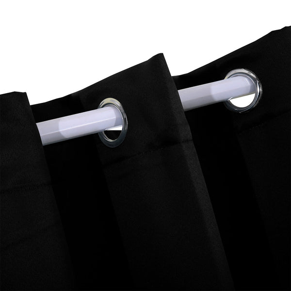 2X Blockout Curtains Panels 3 Layers Black 132 213Cm Curtains & Drapes