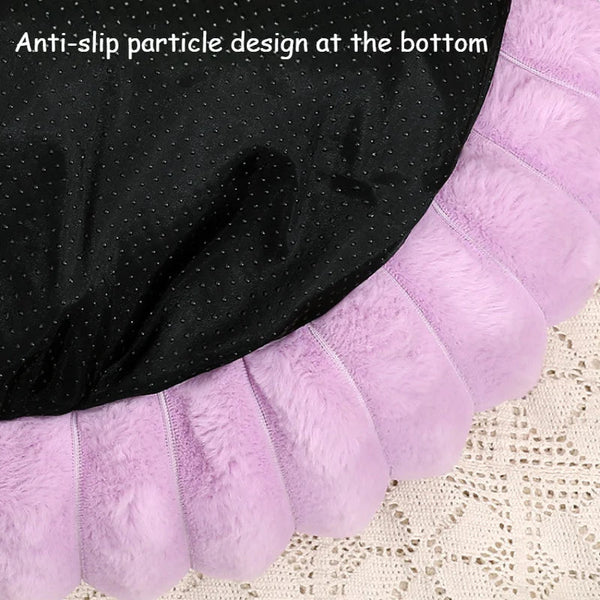 Pet Kennels Long Plush Round Cat Nest Winter Warm Dog Beds Super Soft Mat Sofa Pet Beds