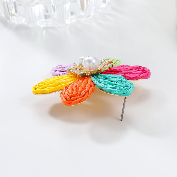 Veile Studios Women Ladies Party Accessories Flower Fashion Jewellery Earrings