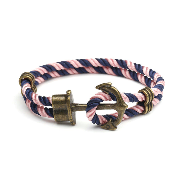 Nautical Anchor Bracelet European And American Street Fashion Handmade Original Unisex Couple Rope Trendy Men's Personality Jewelry Bracelets