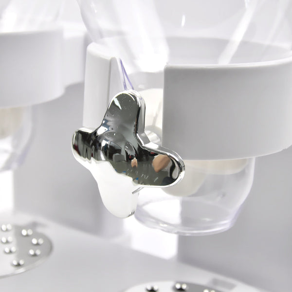 Toque Double Cereal Dispenser Dry Food White Food Storage Containers