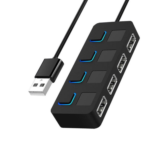 Usb 4 Port Hub Multi Usb Splitter Extender Usb Cables Hubs & Adapters
