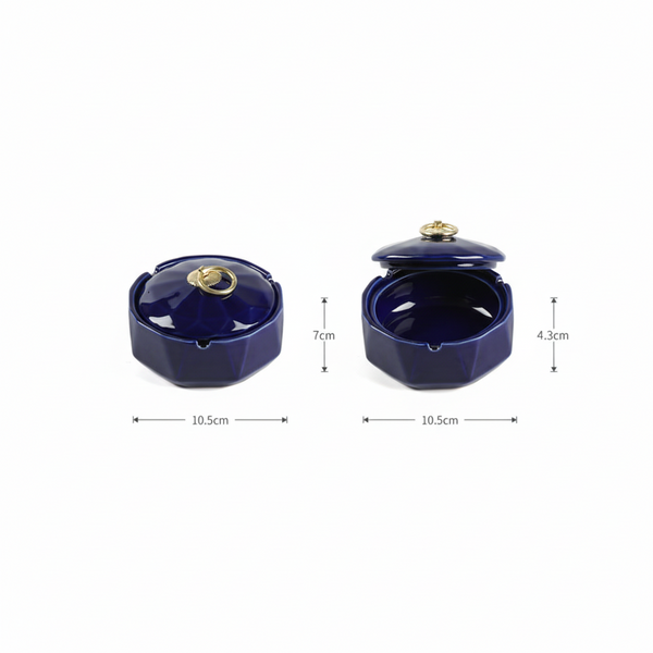 Simple Ashtray With Lid To Prevent Fly Suitable For Home And Office Use New Chinese Style Ceramic Living Room Decoration Creative Coffee Table. Ashtra