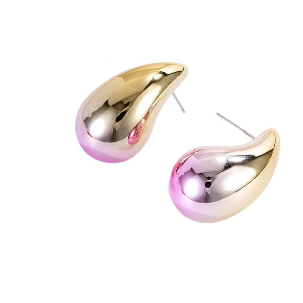 Veile Studios Gradient Colour Hollow Water Drop For Women Fashion Jewellery Accessories Earrings