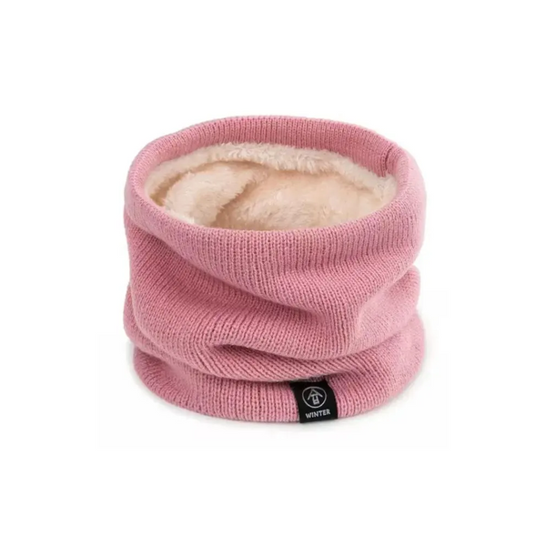 Solid Color Neck Warmer Winter Windproof Scarf Cold Proof Plush Ring Fashion Thick Scarves & Wraps