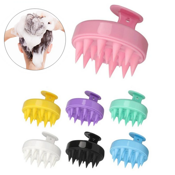 Silicone Shampoo Brush Head Scalp Massage Comb Bath Shower Hairdressing Tool Brushes & Combs