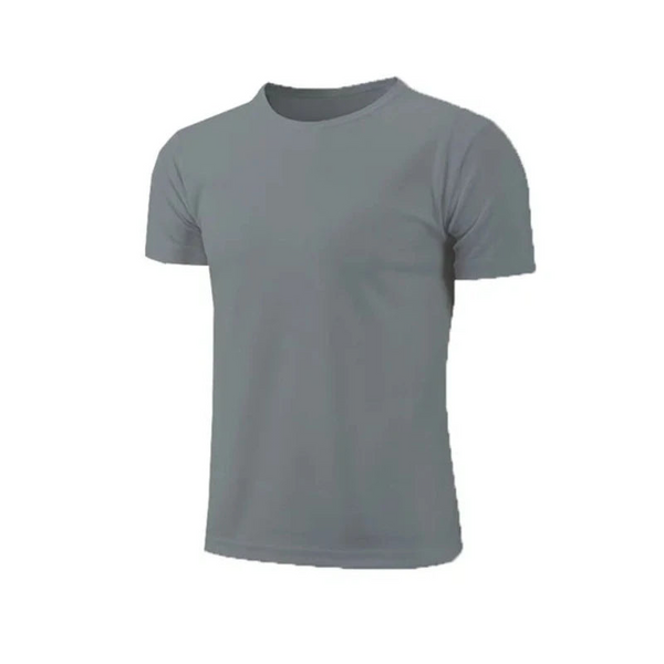 2024 New Men Solid Color T Shirt Sporting Casual Tee Male Gym Running Black Quick Dry Fitness Sports Fishing Shirts