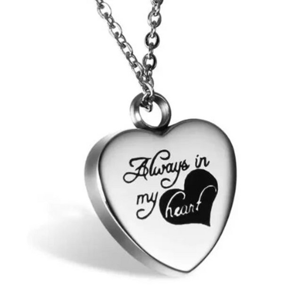 Custom Stainless Steel Cremation Ash Jewelry Heart Urn Necklace Pendant Funnel Fill Kit Necklaces & Pendants