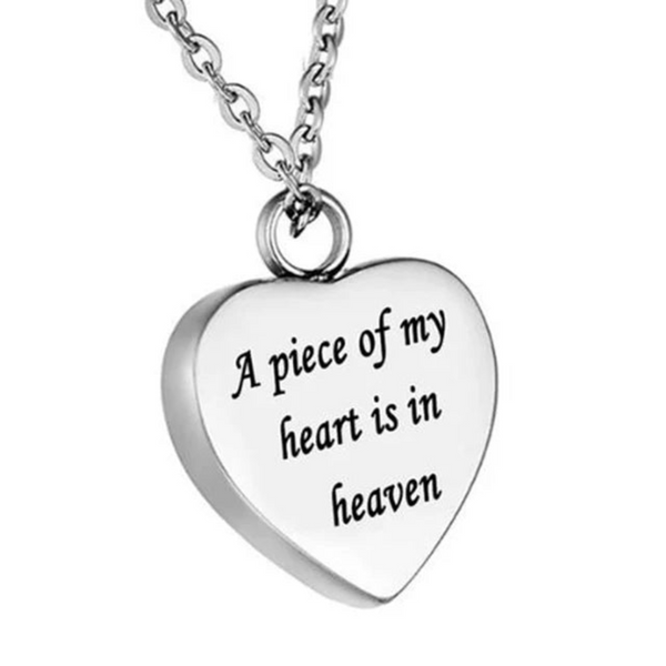 Custom Stainless Steel Cremation Ash Jewelry Heart Urn Necklace Pendant Funnel Fill Kit Necklaces & Pendants