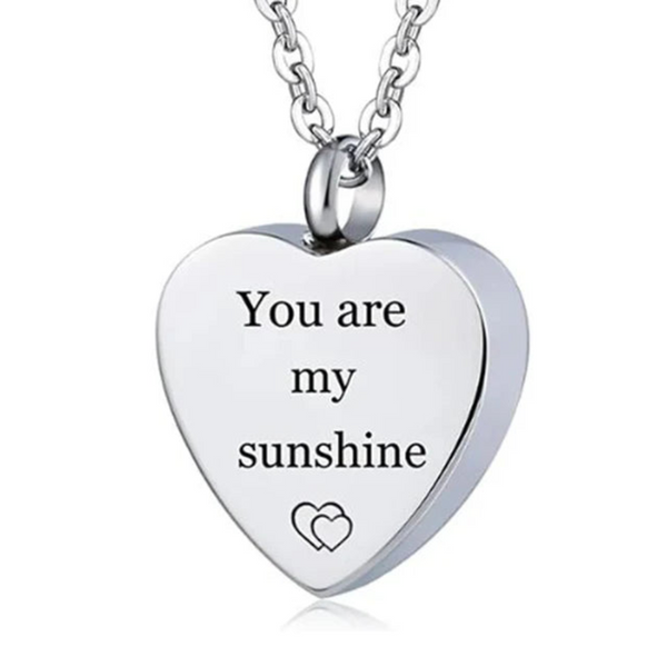 Custom Stainless Steel Cremation Ash Jewelry Heart Urn Necklace Pendant Funnel Fill Kit Necklaces & Pendants