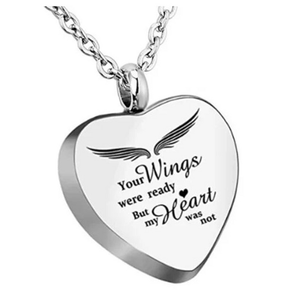 Custom Stainless Steel Cremation Ash Jewelry Heart Urn Necklace Pendant Funnel Fill Kit Necklaces & Pendants