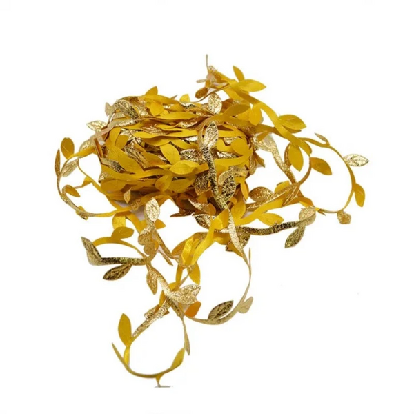 10 Meter Silk Leaf Shaped Handmake Artificial Green Leaves For Wedding Decoration Diy Wreath Gift Scrapbooking Craft Fake Flower Venue Decorations
