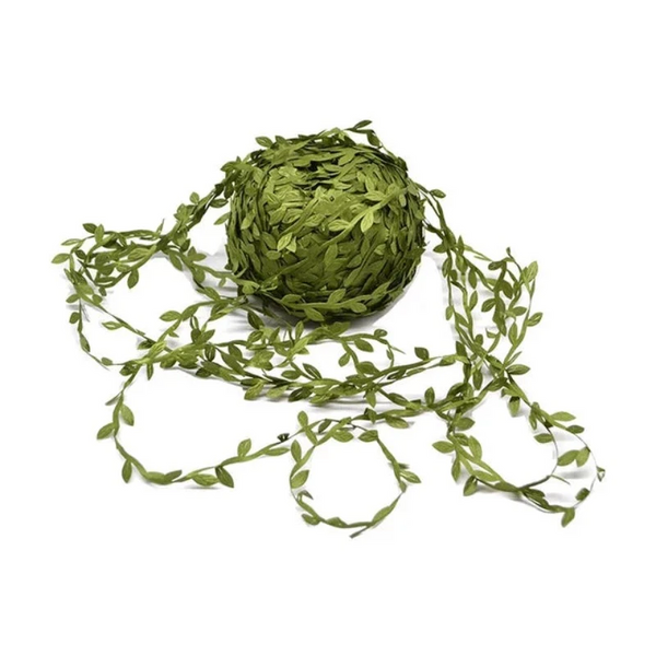 10 Meter Silk Leaf Shaped Handmake Artificial Green Leaves For Wedding Decoration Diy Wreath Gift Scrapbooking Craft Fake Flower Venue Decorations