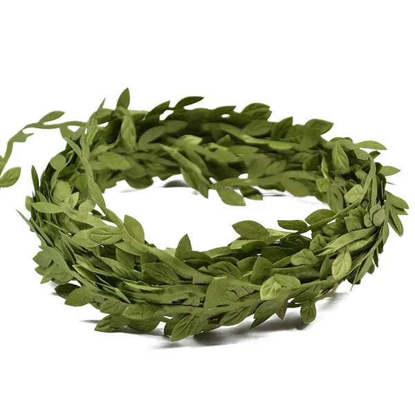 10 Meter Silk Leaf Shaped Handmake Artificial Green Leaves For Wedding Decoration Diy Wreath Gift Scrapbooking Craft Fake Flower Venue Decorations