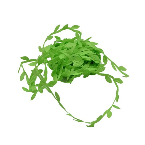10 Meter Silk Leaf Shaped Handmake Artificial Green Leaves For Wedding Decoration Diy Wreath Gift Scrapbooking Craft Fake Flower Venue Decorations