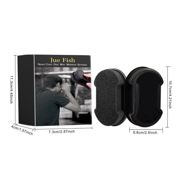 Nano Coat One Way Mirror Sponge, Car Windshield Bathroom Office Floor To Ceiling Window Glass Nanosponge Wipe Squeegees & Window Cleaning