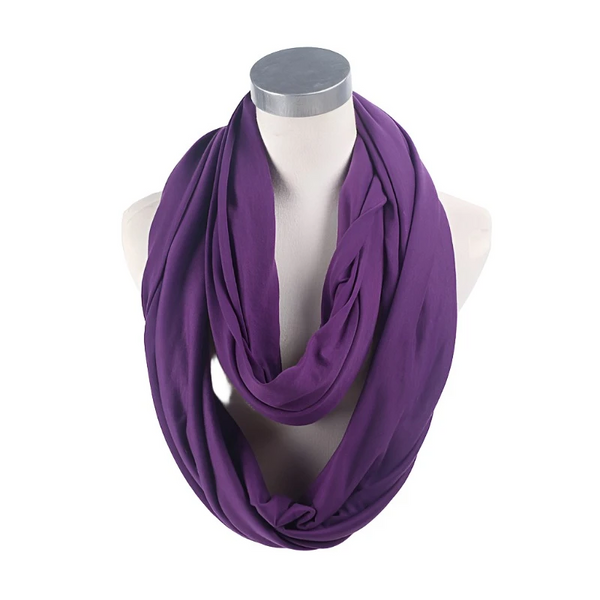 Soft Light Weight Infinity Scarf With Solid Colors Jersey Knit Loop Ring Circle New Scarves & Wraps