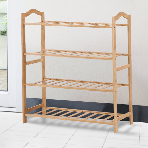 Levede Bamboo Shoe Rack Storage Wooden Shoe Racks