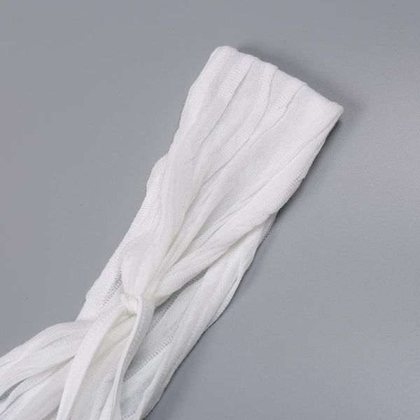 White Pleated Mini Skirt Crop Top Set Women Outfits & Sets