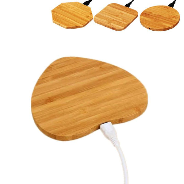 Bamboo Wireless Charger Desktop Charging Pad For Iphone Chargers & Cradles