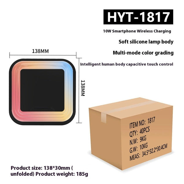 Smart Wireless Charger With Seven Colour Ambience Light For Mobile Accessories Chargers & Cradles