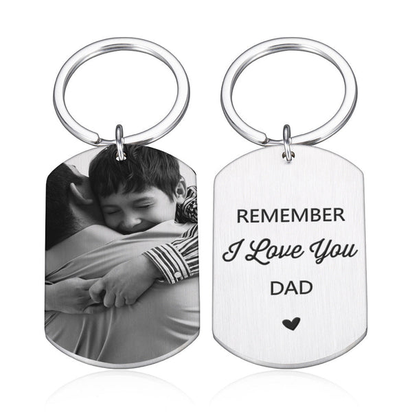 Mipgs Diy Private Tag Keychain Pendant Stainless Steel Silver Keyrings