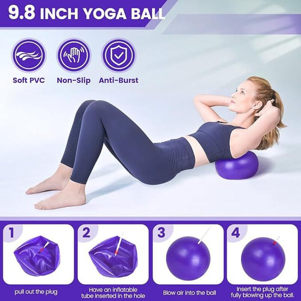 13 Piece Pilates Kit For Home Workouts: Ring Ball Resistance Bands & More Ideal Other Equipment & Gear