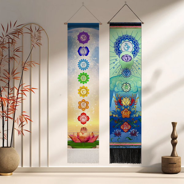 Seven Chakra Tapestry Hippie Mandala Chakras Wall Hanging Fabric Yoga Meditation For Spiritual Room Decor Tapestries