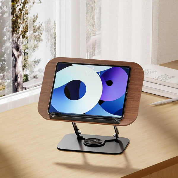 360A Rotating Book Stand With Elastic Clips For Cookbooks Laptops & More Book Stands