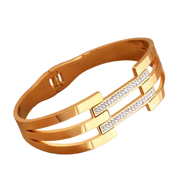 Hollow Out Bracelet Stainless Steel Female Style Geometric Circle Handpiece Bracelets