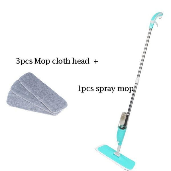 Blue Spray Mop With Sprayer Floor Ceramic Tile Cleaning Tool Mops Brooms & Scrubbers