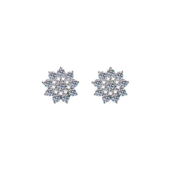 Veile Studios 925 Sterling Silver Moissanite Zircon Elegant Earrings