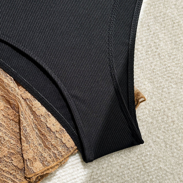 Lace Mesh 4 Piece Swimsuit Bikini Set Swimwear