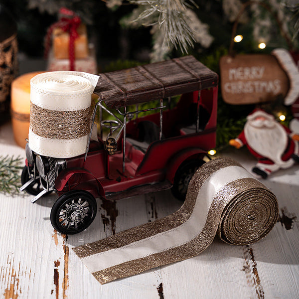 Christmas Decorations Gold Ribbons Atmosphere Seasonal Decorations